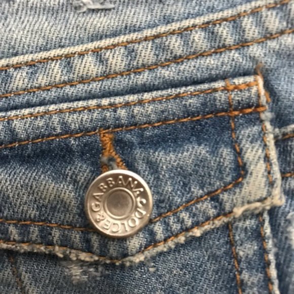 Dolce and Gabbana Distressed Cuffed Jeans - Picture 5 of 8